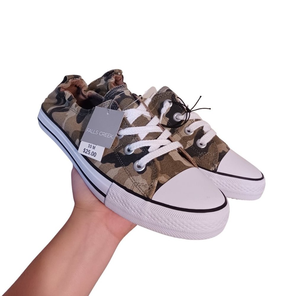 NWT Camo Slip On Sneakers
